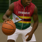 Custom Africa Cricket Zimbabwe Sleeveless Zip Hoodie Zimbabwean Pattern Flag Motif - African Pride