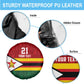 Custom Africa Cricket Zimbabwe Spare Tire Cover Zimbabwean Pattern Flag Motif - African Pride