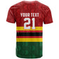 Custom Africa Cricket Zimbabwe T shirt Zimbabwean Pattern Flag Motif - African Pride