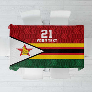 Custom Africa Cricket Zimbabwe Tablecloth Zimbabwean Pattern Flag Motif - African Pride