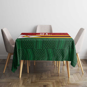 Custom Africa Cricket Zimbabwe Tablecloth Zimbabwean Pattern Flag Motif - African Pride