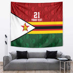 Custom Africa Cricket Zimbabwe Tapestry Zimbabwean Pattern Flag Motif - African Pride