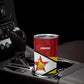Custom Africa Cricket Zimbabwe Tumbler Cup Zimbabwean Pattern Flag Motif - African Pride