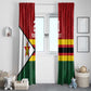 Custom Africa Cricket Zimbabwe Window Curtain Zimbabwean Pattern Flag Motif - African Pride
