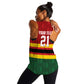 Custom Africa Cricket Zimbabwe Women Racerback Tank Zimbabwean Pattern Flag Motif - African Pride