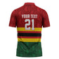Custom Africa Cricket Zimbabwe Zipper Polo Shirt Zimbabwean Pattern Flag Motif