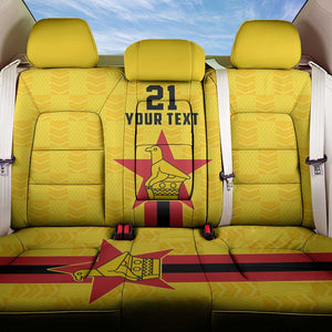 Custom Africa Football Zimbabwe Back Car Seat Cover The Warriors with Zimbabwe Bird - African Pride