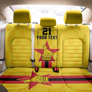 Custom Africa Football Zimbabwe Back Car Seat Cover The Warriors with Zimbabwe Bird - African Pride