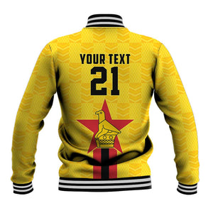 Custom Africa Football Zimbabwe Baseball Jacket The Warriors with Zimbabwe Bird - African Pride