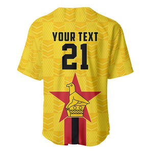 Custom Africa Football Zimbabwe Baseball Jersey The Warriors with Zimbabwe Bird - African Pride