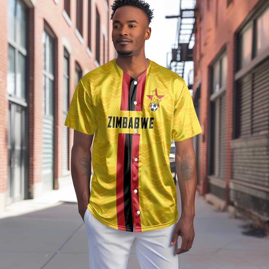 Custom Africa Football Zimbabwe Baseball Jersey The Warriors with Zimbabwe Bird - African Pride