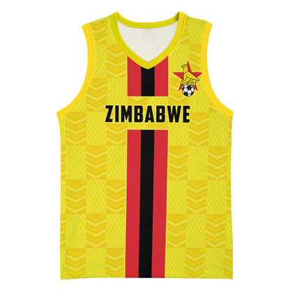 Custom Africa Football Zimbabwe Basketball Jersey The Warriors with Zimbabwe Bird - African Pride