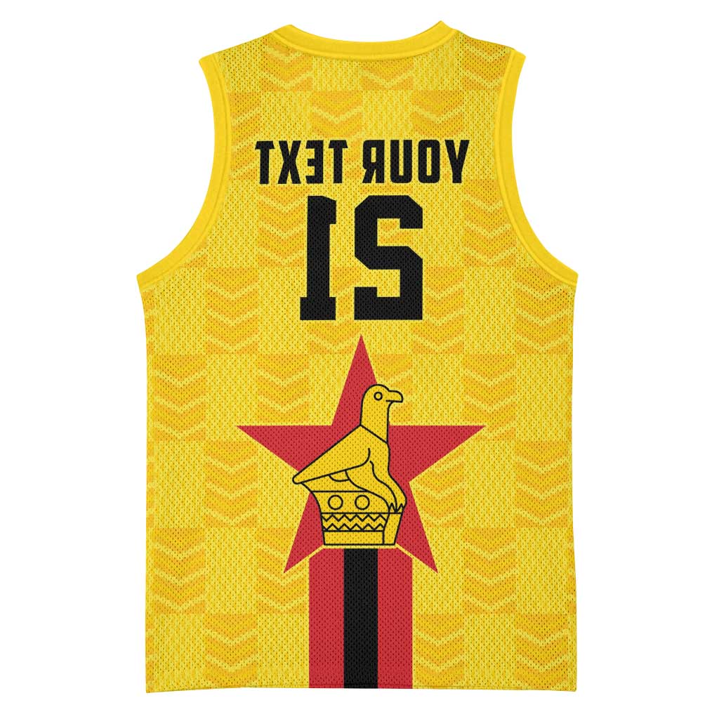 Custom Africa Football Zimbabwe Basketball Jersey The Warriors with Zimbabwe Bird - African Pride