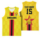 Custom Africa Football Zimbabwe Basketball Jersey The Warriors with Zimbabwe Bird - African Pride
