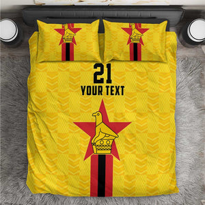 Custom Africa Football Zimbabwe Bedding Set The Warriors with Zimbabwe Bird - African Pride