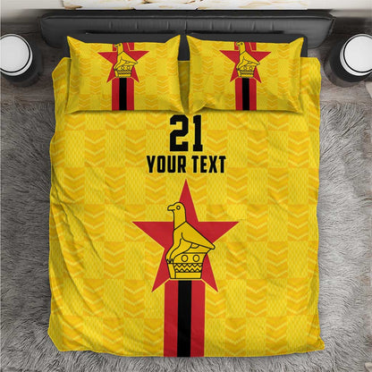 Custom Africa Football Zimbabwe Bedding Set The Warriors with Zimbabwe Bird - African Pride