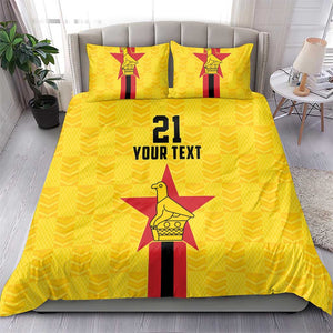 Custom Africa Football Zimbabwe Bedding Set The Warriors with Zimbabwe Bird - African Pride