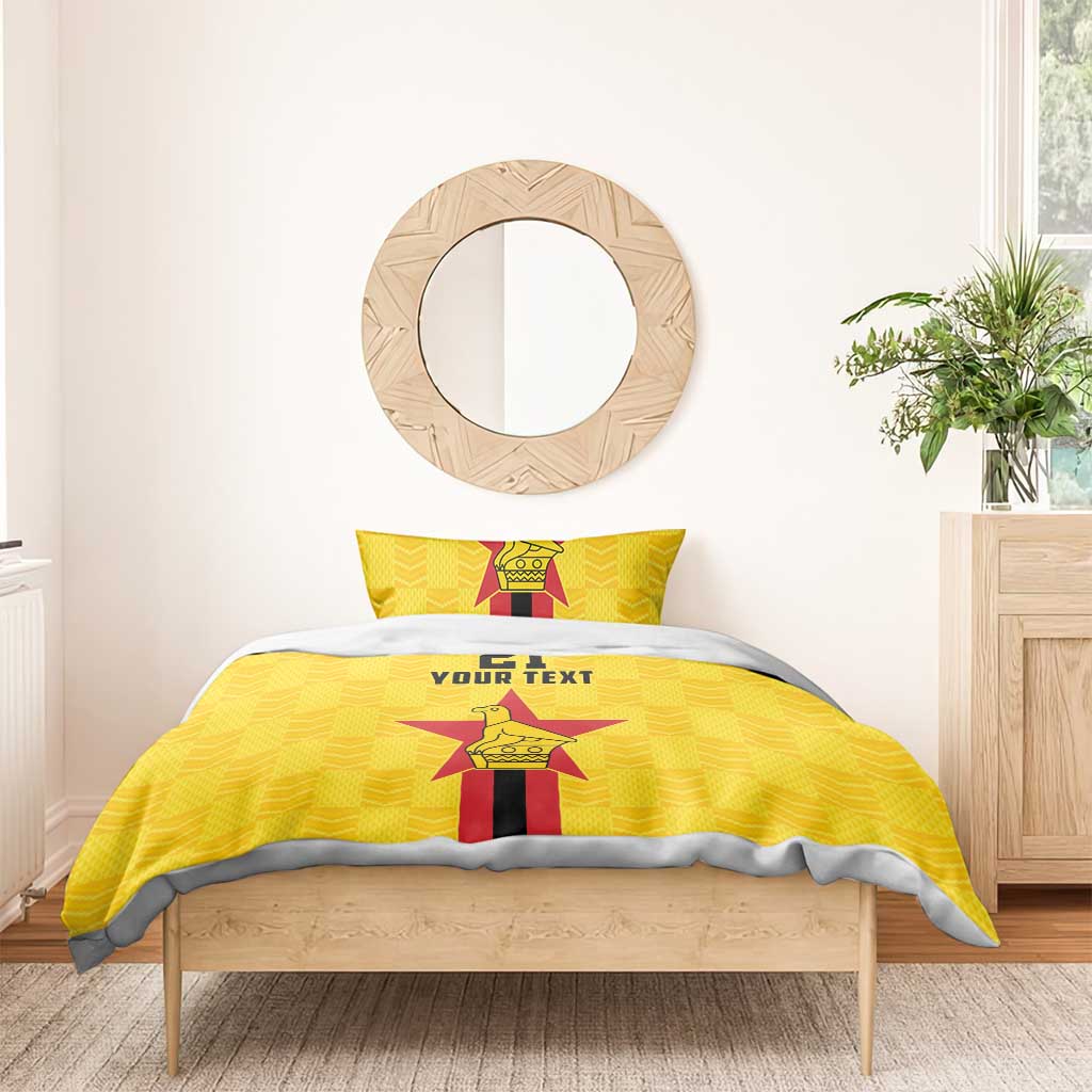 Custom Africa Football Zimbabwe Bedding Set The Warriors with Zimbabwe Bird - African Pride