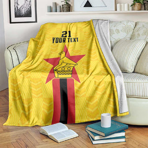 Custom Africa Football Zimbabwe Blanket The Warriors with Zimbabwe Bird - African Pride