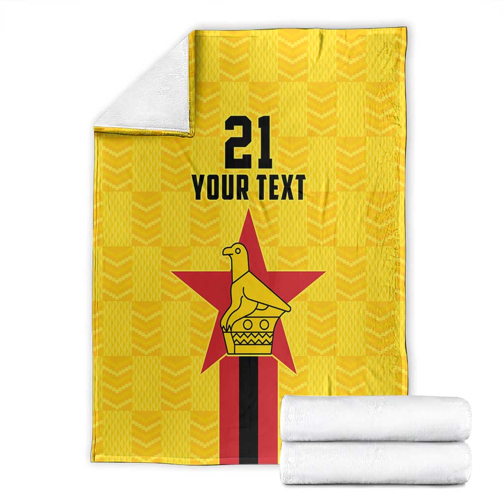 Custom Africa Football Zimbabwe Blanket The Warriors with Zimbabwe Bird - African Pride