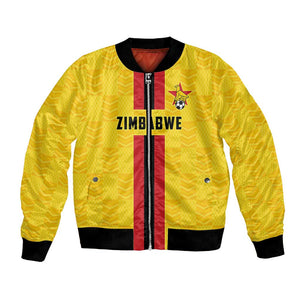 Custom Africa Football Zimbabwe Bomber Jacket The Warriors with Zimbabwe Bird - African Pride