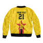 Custom Africa Football Zimbabwe Bomber Jacket The Warriors with Zimbabwe Bird - African Pride