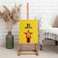 Custom Africa Football Zimbabwe Canvas Wall Art The Warriors with Zimbabwe Bird - African Pride