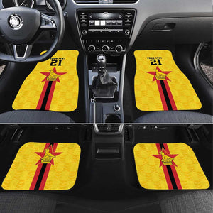 Custom Africa Football Zimbabwe Car Mats The Warriors with Zimbabwe Bird - African Pride
