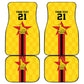 Custom Africa Football Zimbabwe Car Mats The Warriors with Zimbabwe Bird - African Pride