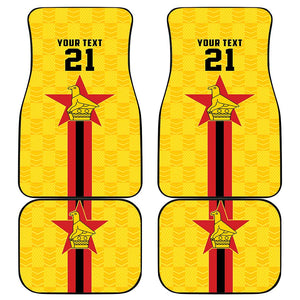 Custom Africa Football Zimbabwe Car Mats The Warriors with Zimbabwe Bird - African Pride