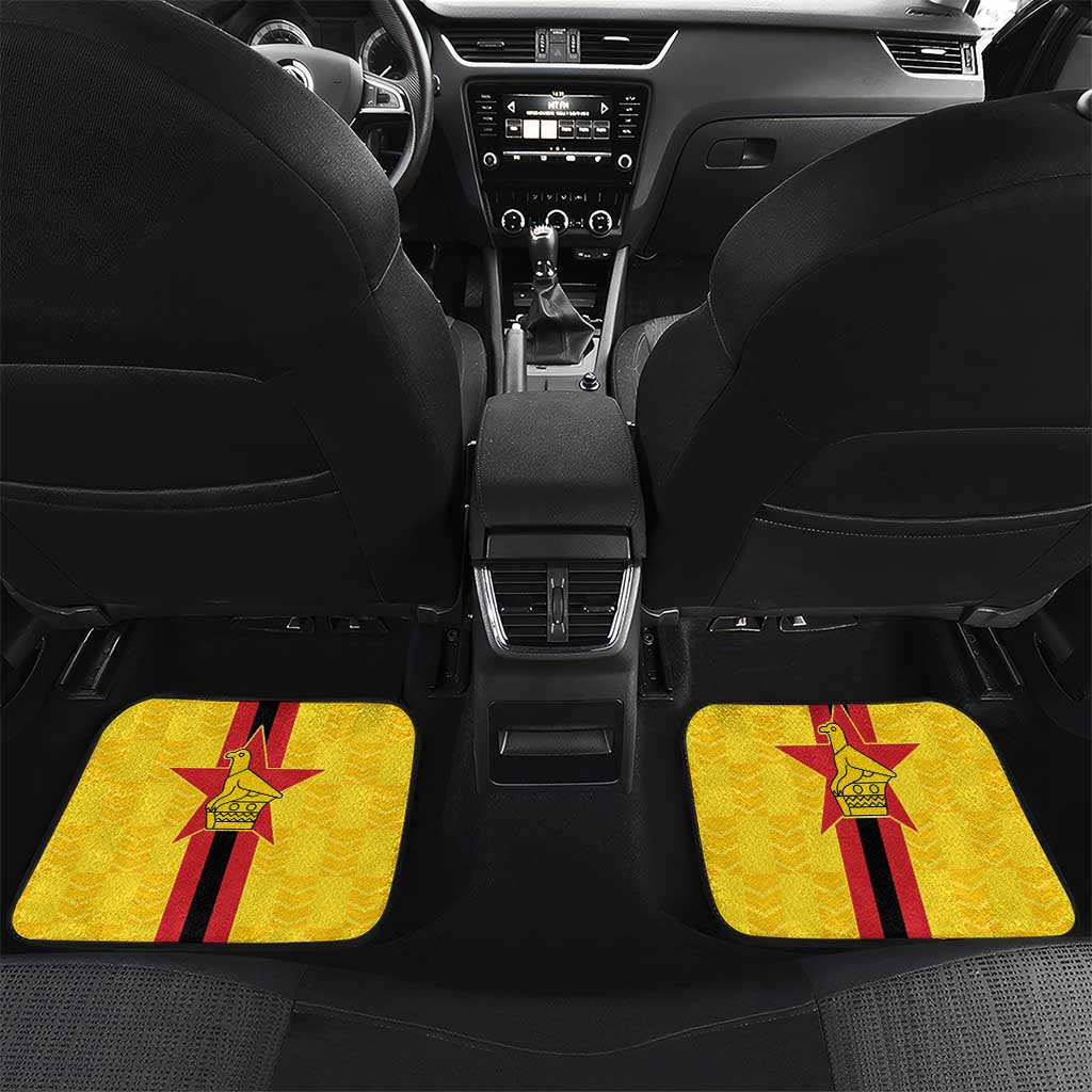 Custom Africa Football Zimbabwe Car Mats The Warriors with Zimbabwe Bird - African Pride
