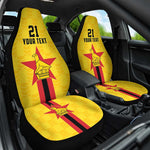 Custom Africa Football Zimbabwe Car Seat Cover The Warriors with Zimbabwe Bird - African Pride