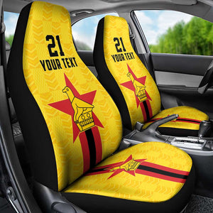 Custom Africa Football Zimbabwe Car Seat Cover The Warriors with Zimbabwe Bird - African Pride