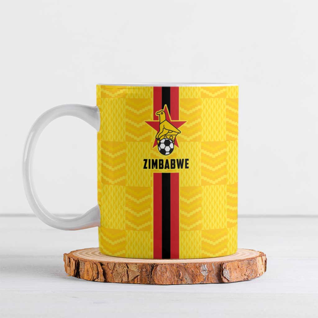 Custom Africa Football Zimbabwe Ceramic Mug The Warriors Zimbabwe Bird
