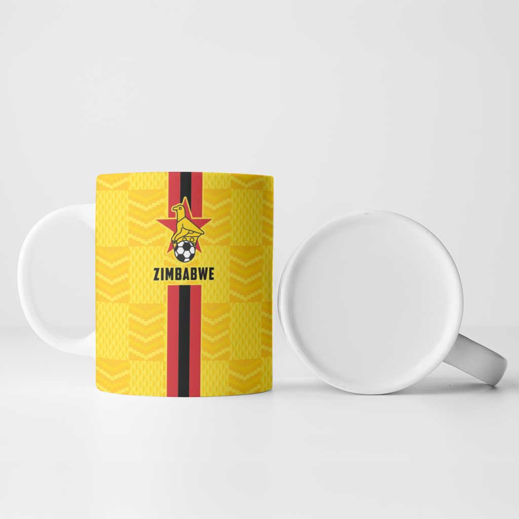 Custom Africa Football Zimbabwe Ceramic Mug The Warriors Zimbabwe Bird