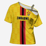 Custom Africa Football Zimbabwe Cross Shoulder Shirt The Warriors Zimbabwe Bird