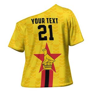 Custom Africa Football Zimbabwe Cross Shoulder Shirt The Warriors Zimbabwe Bird