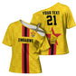 Custom Africa Football Zimbabwe Cross Shoulder Shirt The Warriors Zimbabwe Bird