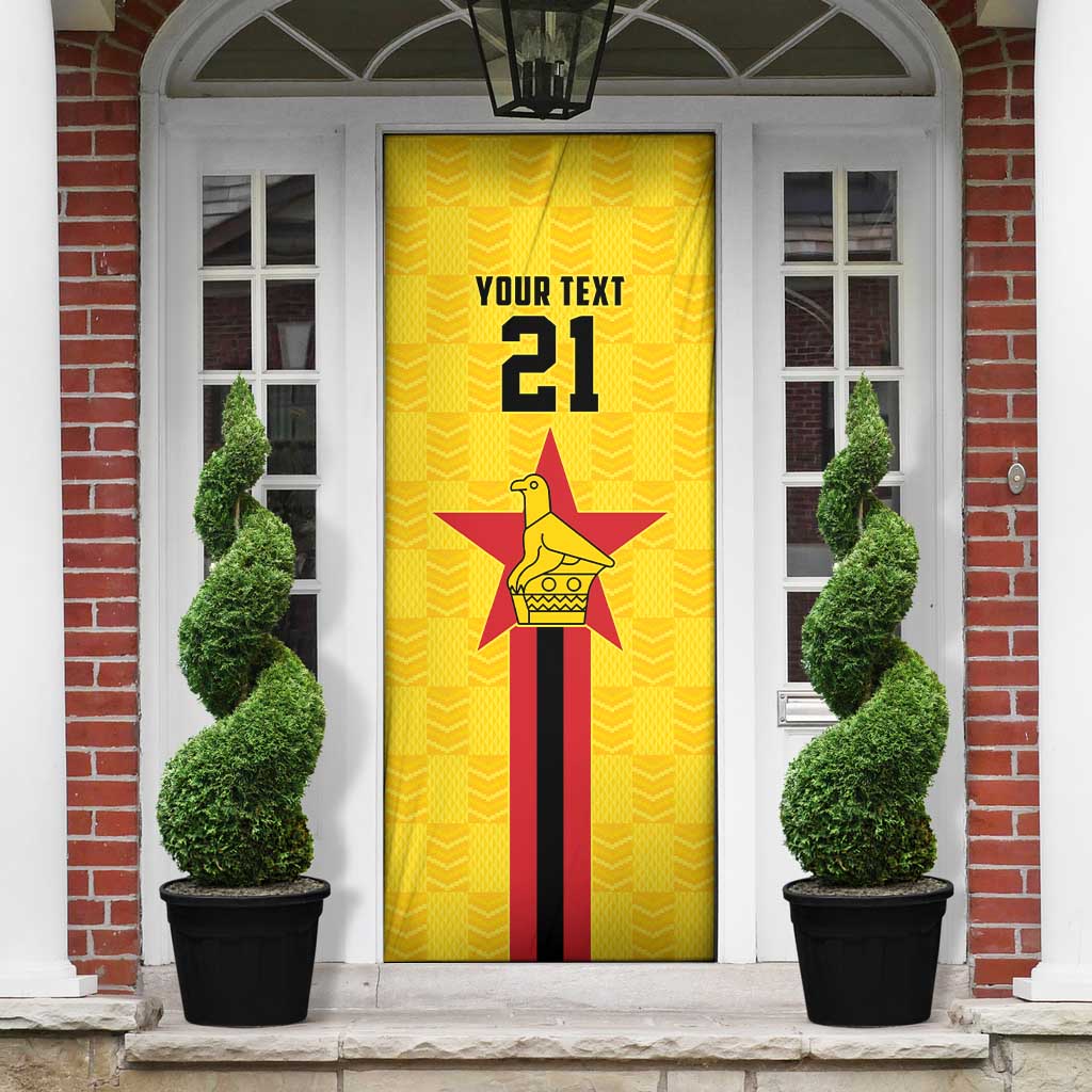 Custom Africa Football Zimbabwe Door Cover The Warriors Zimbabwe Bird
