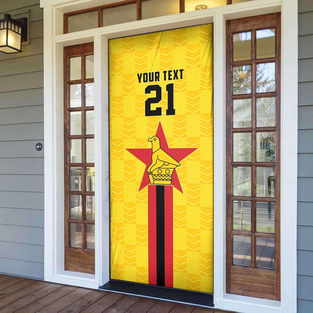 Custom Africa Football Zimbabwe Door Cover The Warriors Zimbabwe Bird