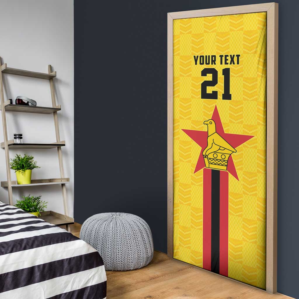 Custom Africa Football Zimbabwe Door Cover The Warriors Zimbabwe Bird