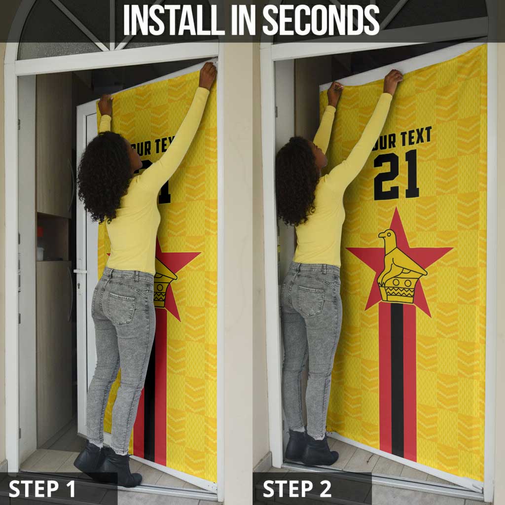 Custom Africa Football Zimbabwe Door Cover The Warriors Zimbabwe Bird