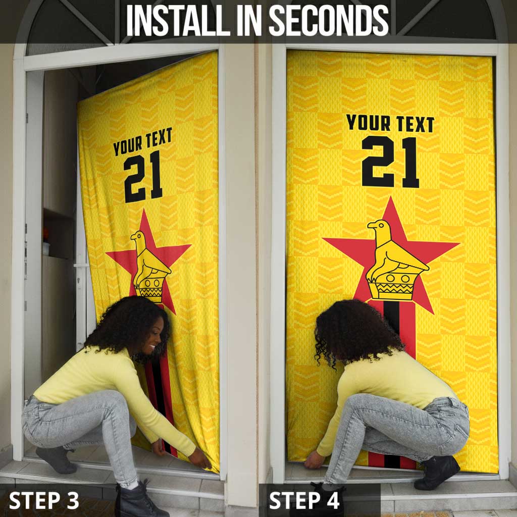 Custom Africa Football Zimbabwe Door Cover The Warriors Zimbabwe Bird