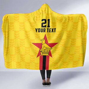 Custom Africa Football Zimbabwe Hooded Blanket The Warriors with Zimbabwe Bird - African Pride