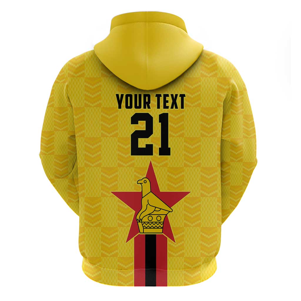 Custom Africa Football Zimbabwe Hoodie The Warriors with Zimbabwe Bird - African Pride
