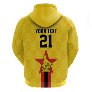 Custom Africa Football Zimbabwe Hoodie The Warriors with Zimbabwe Bird - African Pride