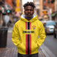 Custom Africa Football Zimbabwe Hoodie The Warriors with Zimbabwe Bird - African Pride