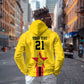 Custom Africa Football Zimbabwe Hoodie The Warriors with Zimbabwe Bird - African Pride