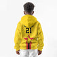 Custom Africa Football Zimbabwe Kid Hoodie The Warriors with Zimbabwe Bird - African Pride