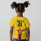 Custom Africa Football Zimbabwe Kid T shirt The Warriors with Zimbabwe Bird - African Pride